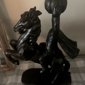 Headless horseman statue
